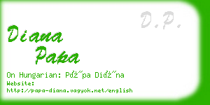 diana papa business card
